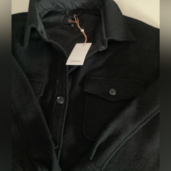 Quince NWT Merino Wool Shirt Jacket Black Multiple Sizes - Picture 15 of 16